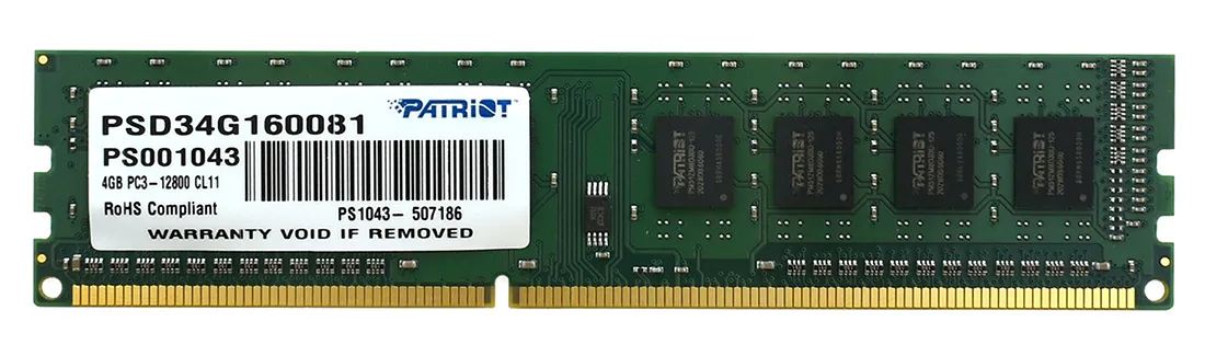Оперативная память 4 GB Patriot PSD34G160081