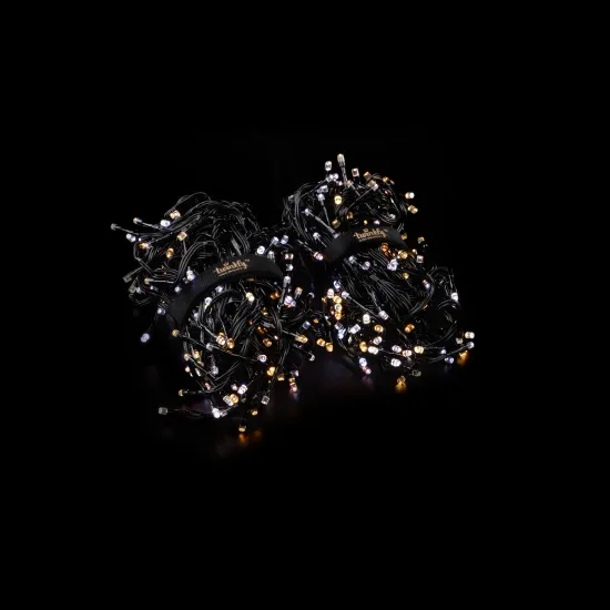 Гирлянда Twinkly Cluster AWW 400, 6 meter long, Gen II, IP44, black wire
