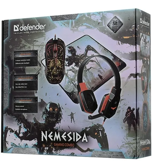Гарнитура+мышь+коврик для мыши Defender Nemesida MHP-128