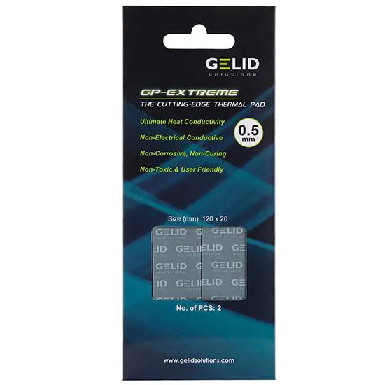 Термопрокладка Gelid GP-Extreme 120x20x05mm 2.8g/cm3 (2шт/уп)