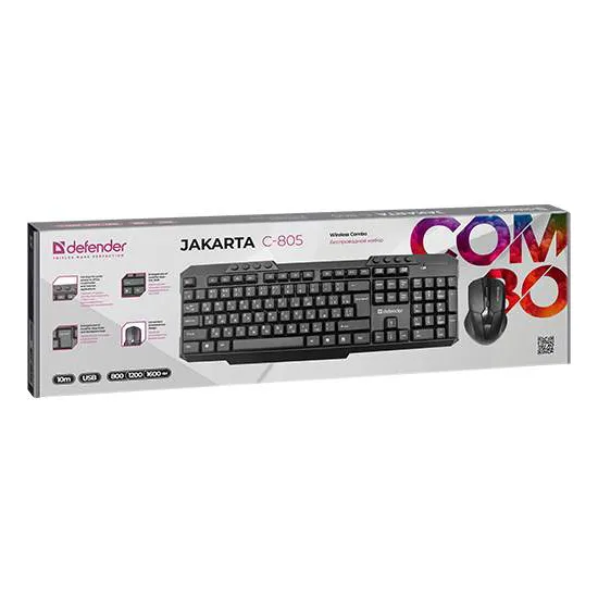Клавиатура + мышь Defender JAKARTA C-805 RU black