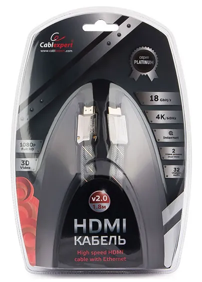 Кабель HDMI Cablexpert CC-P-HDMI04-1.8M