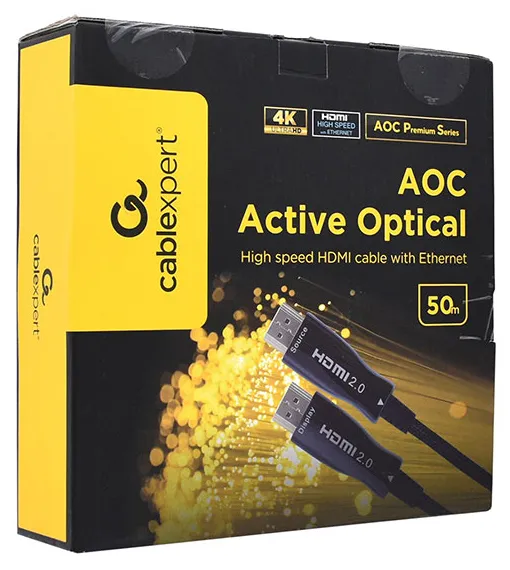 Кабель SVGA, HDMI to HDMI, 50m, Cablexpert CCBP-HDMI-AOC-50M
