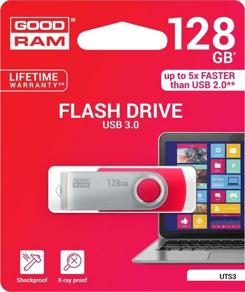 USB флешка 128Gb GOODRAM UTS3-1280R0R11 RED