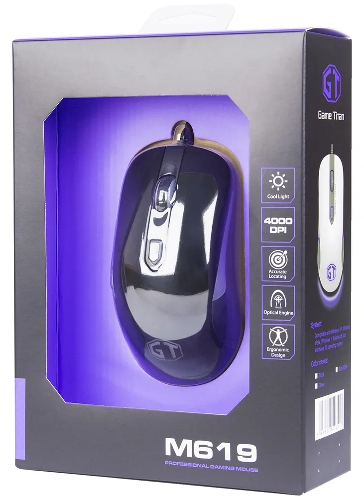 Компьютерная мышь проводная Delux GTM-619OUB