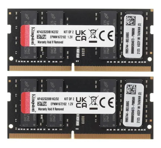 Оперативная память для ноутбука 32 GB kit Kingston Fury Impact KF432S20IB1K2/32
