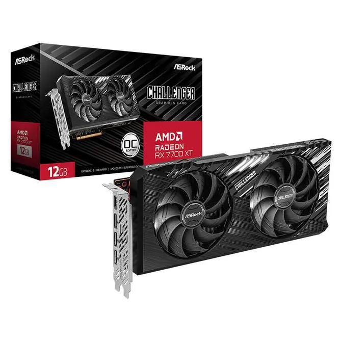 Видеокарта 12Gb ASRock Radeon RX7700XT CL 12GO