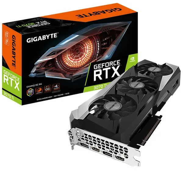 Видеокарта 8Gb GIGABYTE RTX3070Ti GV-N307TGAMING OC-8GD