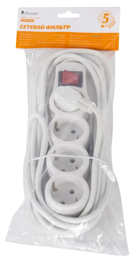 Сетевой фильтр iPower Home W4-50M 5м