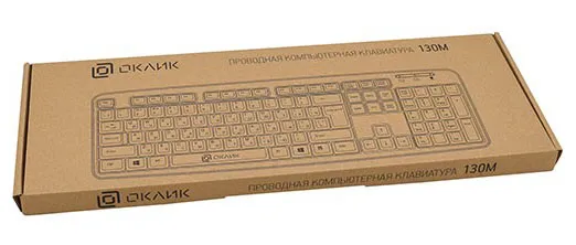 Клавиатура USB Oklick 130M black
