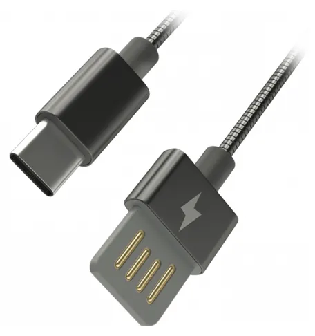 Кабель USB Type A-C Ritmix RCC-436 Metal Grey