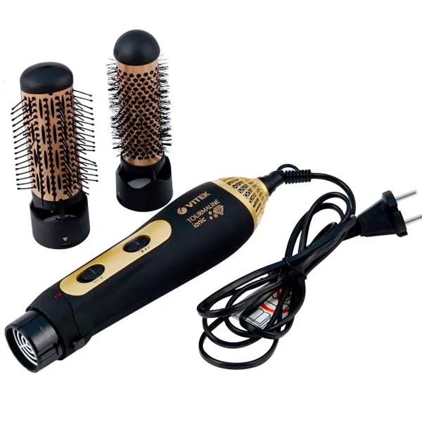 Фен-щетка Vitek VT-2296 черный/золотой