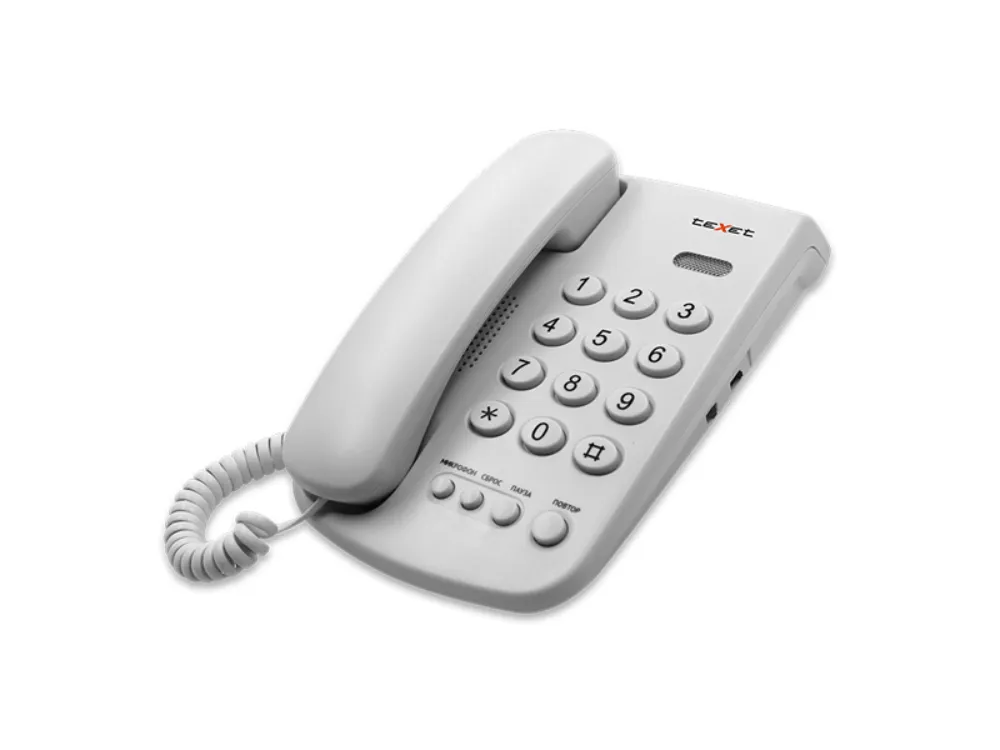 Телефон проводной Texet TX-241 светло-серый