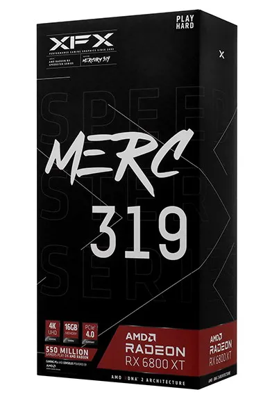 Видеокарта 16 GB XFX Speedster MERC319 RX 6800 XT RX-68XTALFD9