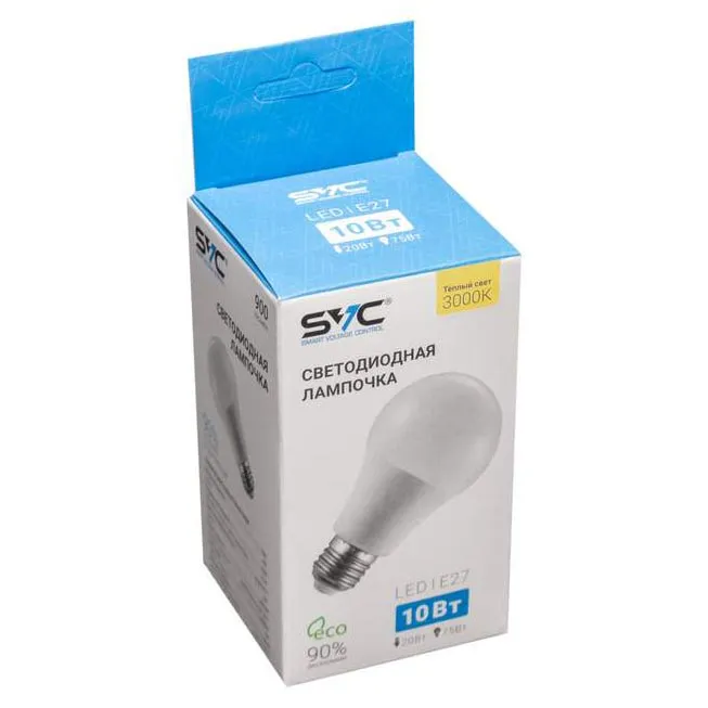 LED Лампа SVC LED A60-10W-E27-3000K