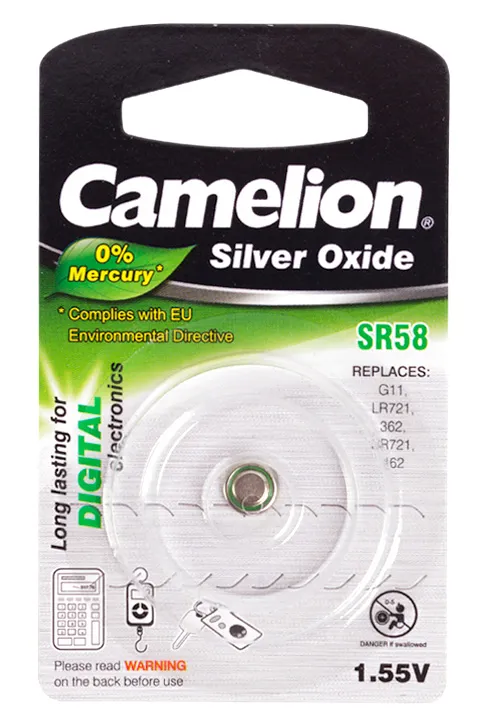 Батарейка CAMELION SR58-BP1(0%Hg)