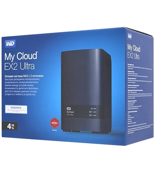 Сетевой накопитель NAS WD My Cloud EX2 Ultra WDBSHB0040JCH-EEUE