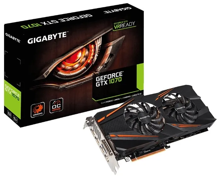Видеокарта Gigabyte GTX 1070 GV-N1070WF2OC-8GD