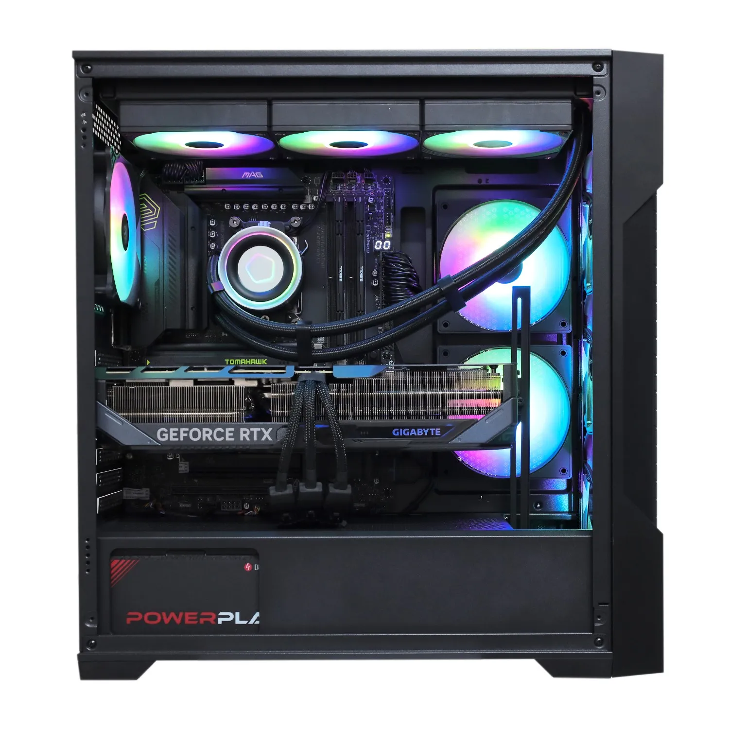 Ryzen 9 9900X-4.4GHz/X870/RAM 64GB/SSD 2TB (M.2)/RTX5080-16GB/no DVD/1050W/