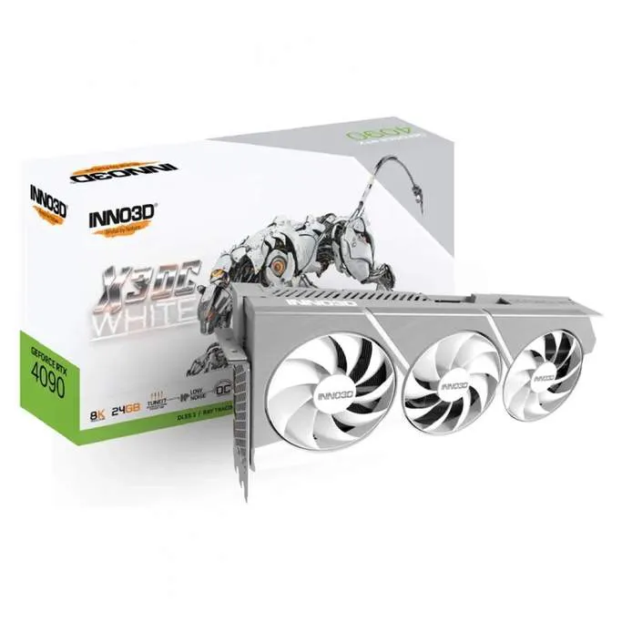 Видеокарта 24Gb Inno3D RTX4090 X3 OC WHITE 24G N40903-246XX-18333259