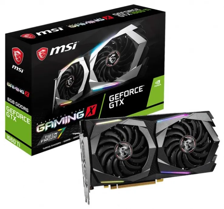 Видеокарта 6Gb MSI GTX 1660 Ti GAMING X