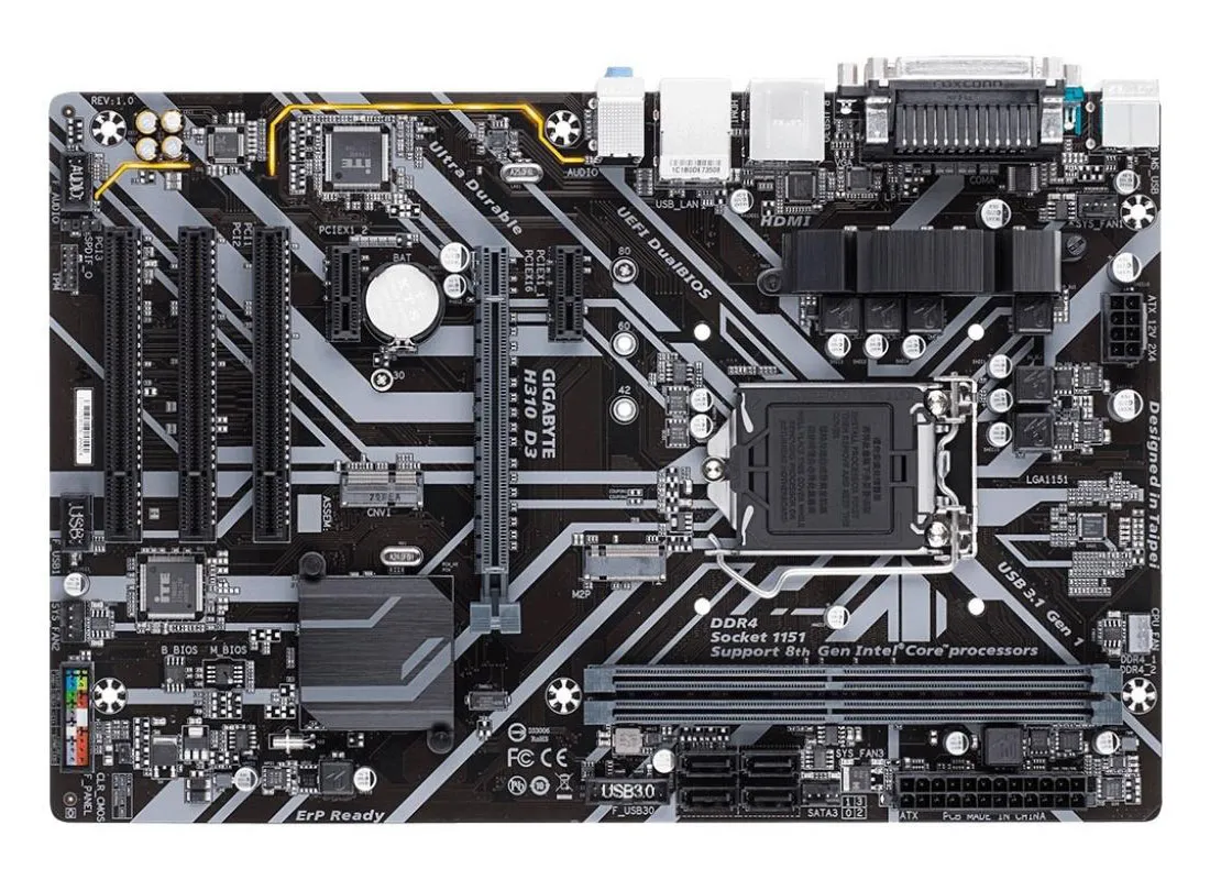 Материнская плата GIGABYTE H310 D3 1.0 GAH310D3-00-G