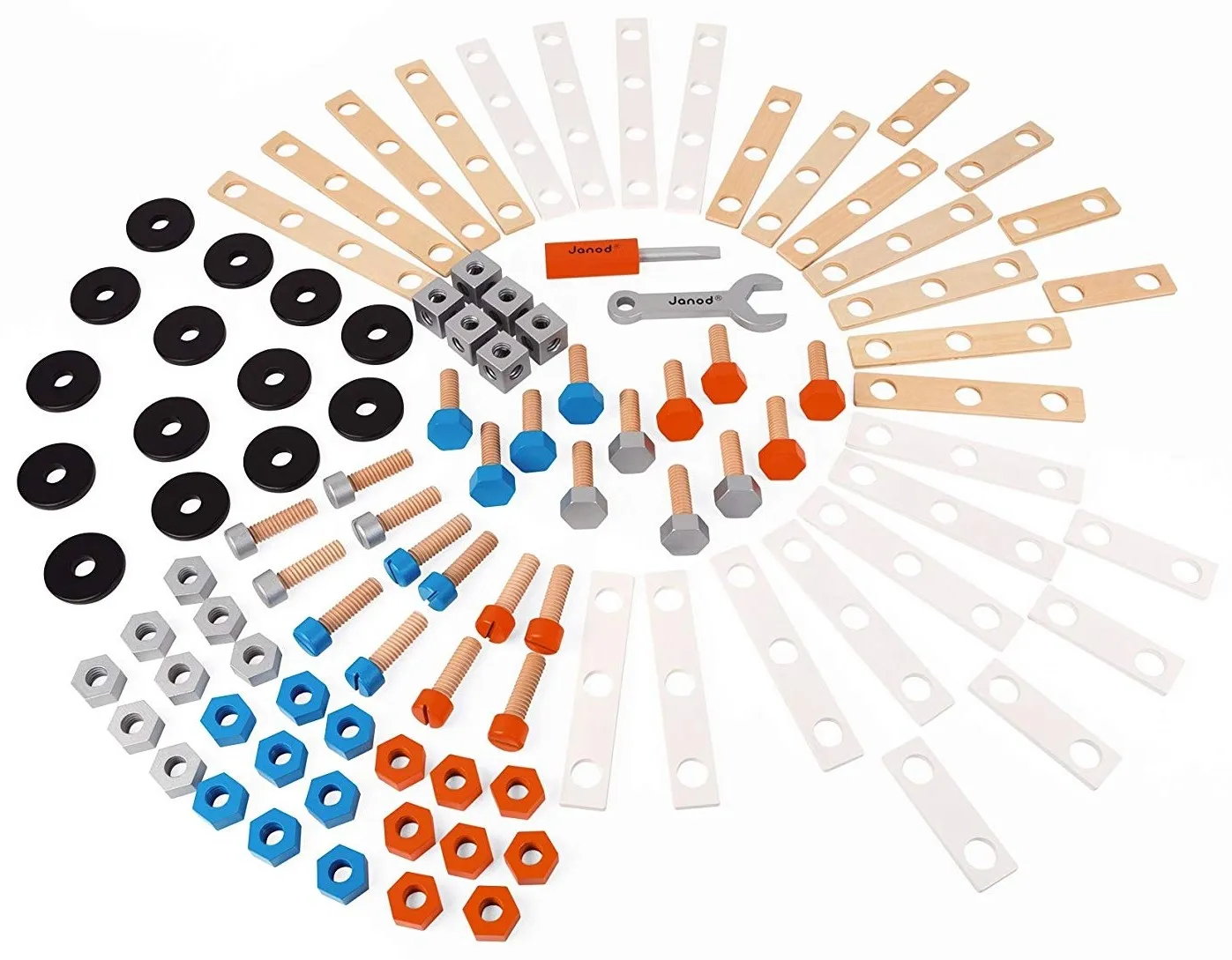 Конструктор деревянный Janod DIY 100 эл. J06479