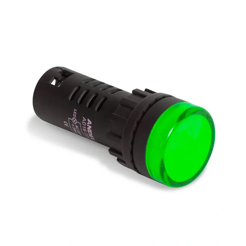 Лампа светодиодная универсальная ANDELI AD16-22D 220V AC/DC (зелёная)