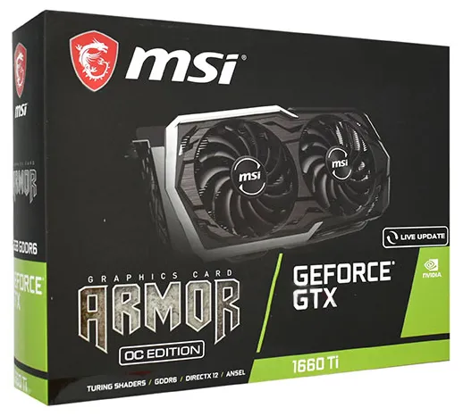 Видеокарта 6 GB MSI GTX 1660Ti ARMOR