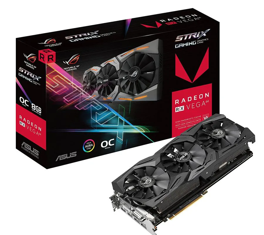 Видеокарта 8Gb Asus RX VEGA64 ROG-STRIX-RXVEGA64-O8G-GAMING