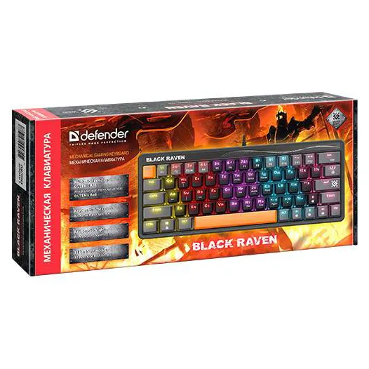 Клавиатура Defender Black Raven GK-417 RU Black