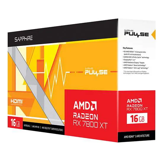 Видеокарта 16 GB Sapphire RX 7800 XT PULSE 11330-02-20G