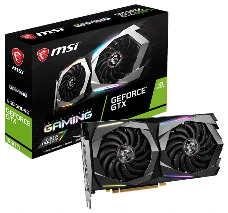 Видеокарта 6GB MSI GTX 1660Ti GAMING