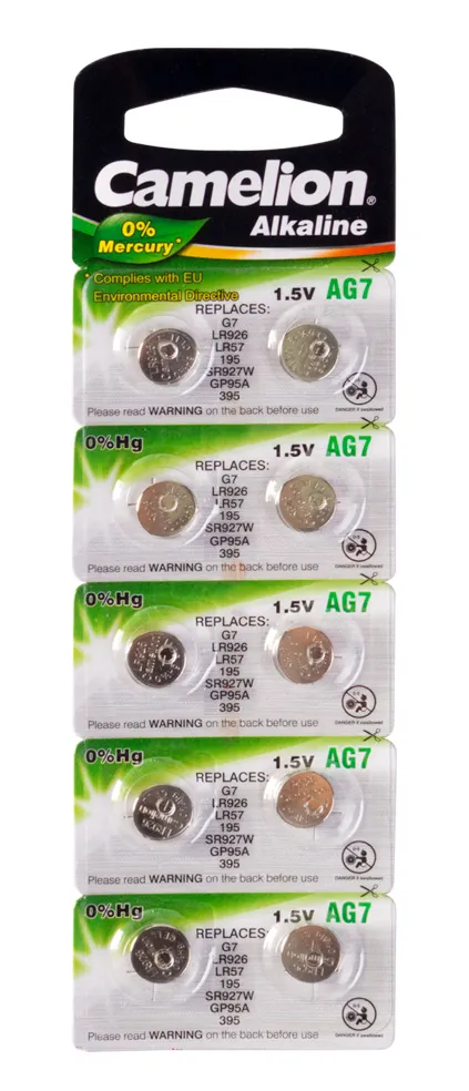 Батарейка CAMELION AG7-BP10(0%Hg)