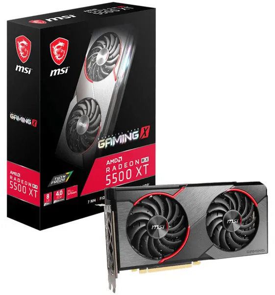 Видеокарта 8GB MSI Radeon RX 5500 XT GAMING X 8G