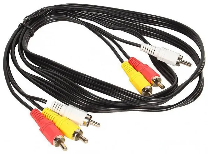 Кабель Video/Audio, Ritmix RCC-076, 1.5м Cable 3RCA - 3RCA (тюльпаны)