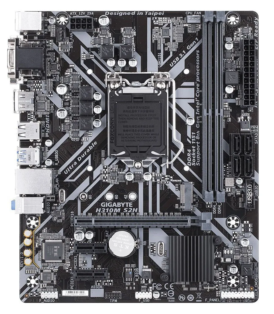 Материнская плата GIGABYTE H310M S2H 1.1 GAH31MS2H-00-G11