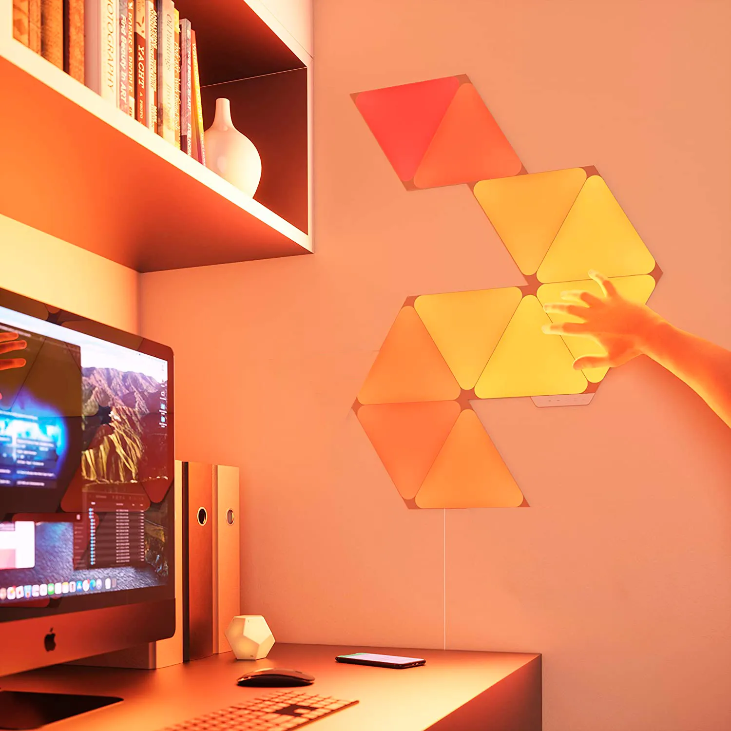 Smart lighting Expansion Pack Nanoleaf Shapes, Triangles Mini, (NL48-1001TW-10PK), White, 10 Pack