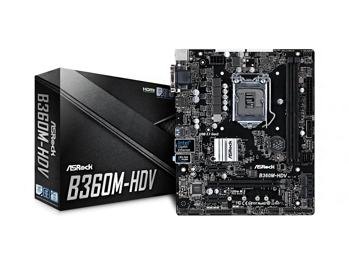 Материнская плата ASRock B360M-HDV