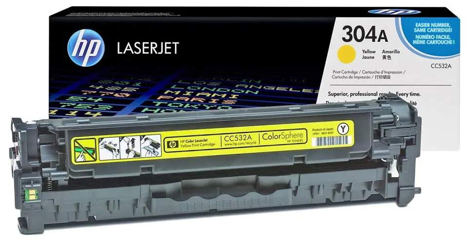 Картридж HP Europe CC532A лазерный желтый