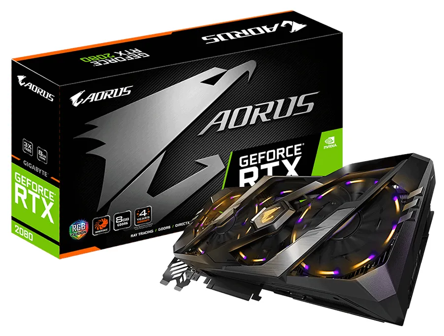 Видеокарта Gigabyte RTX 2080 GV-N2080AORUS X-8GC