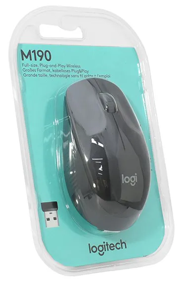 Компьютерная мышь Logitech M190 Wireless black