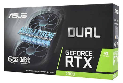 Видеокарта 6GB Asus RTX2060 DUAL-RTX2060-6G-EVO