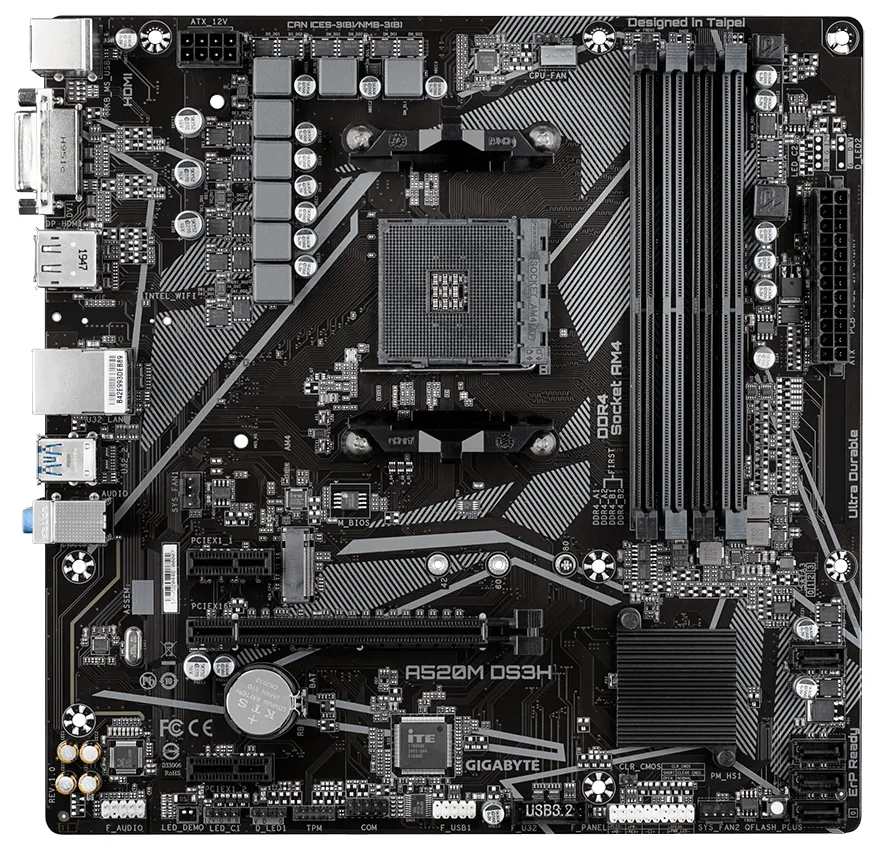 Материнская плата GIGABYTE GA-A520M-DS3H