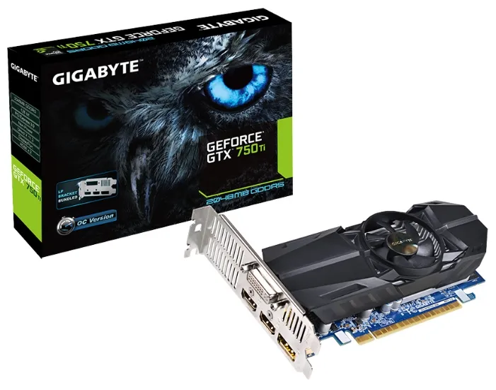 Видеокарта 2 GB Gigabyte nVidia GeForce GTX750Ti GV-N75TOC-2GL
