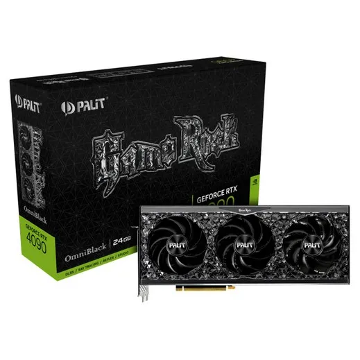 Видеокарта 24 Gb PALIT RTX4090 GAMEROCK OMNIBLACK 24G NED4090019SB-1020Q