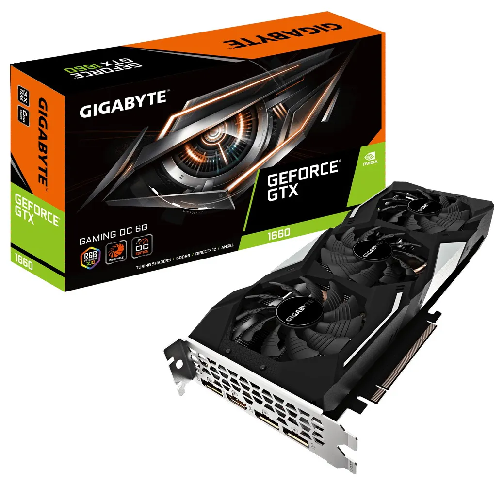 Видеокарта 6GB Gigabyte GTX 1660 GV-N1660GAMING OC-6GD