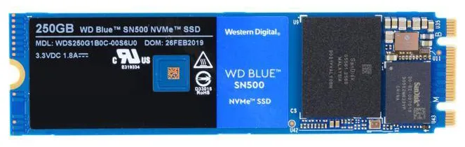 SSD накопитель 250 GB Western Digital Blue WDS250G1B0C M.2 PCIe