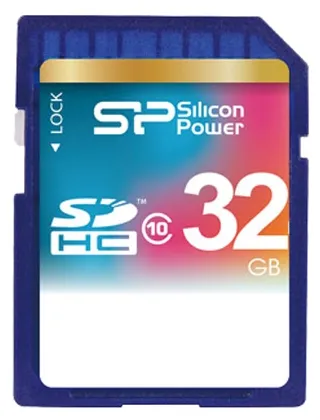 Карта памяти SD Silicon Power 32 Gb SP032GBSDH010V10