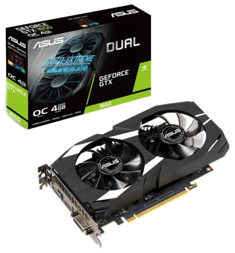 Видеокарта 4Gb Asus DUAL GTX 1650 DUAL-GTX1650-O4G